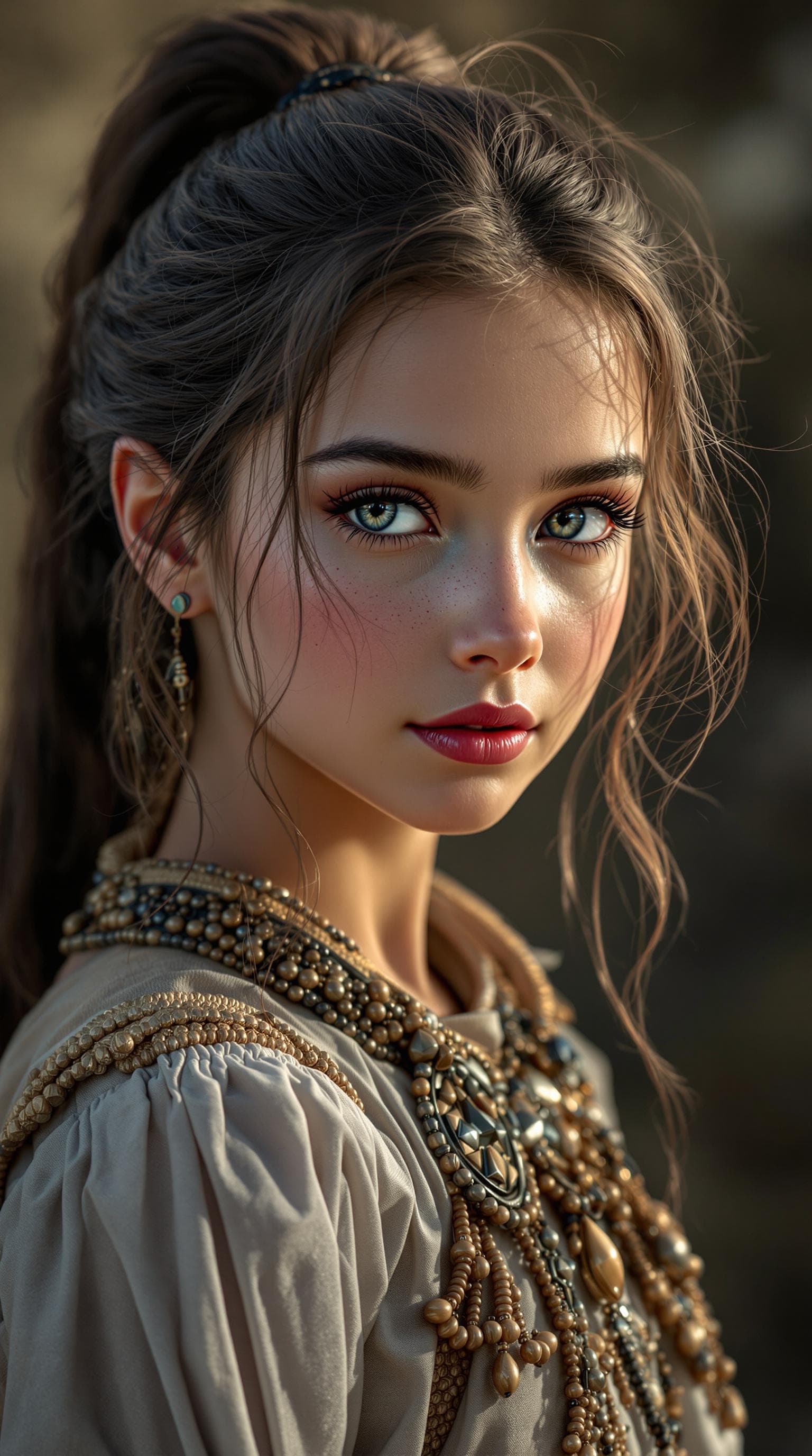 AI generated: a professional photo of a exceptionally beautiful girl in the world (age 9), (nine year old),  Egypt...