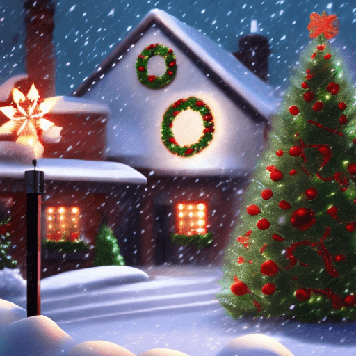 AI generated: https://postimg.cc/N2Fzg1cZ christmas postcard, christmas light, cinematic