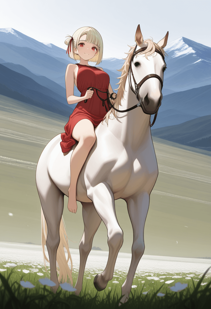 Rides a horse bareback - Image 4