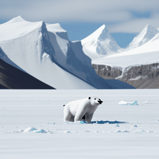 AI generated: OSO POLAR EN LA ANTARTIDA 