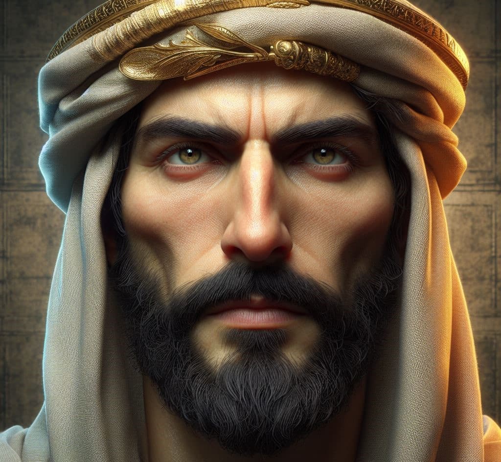 AI generated: Explore the exquisite realm of 3D realism with this ultra-realistic portrait of Saladin, a modern ar...