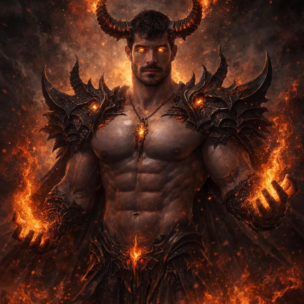 AI generated: make this man into a dark god