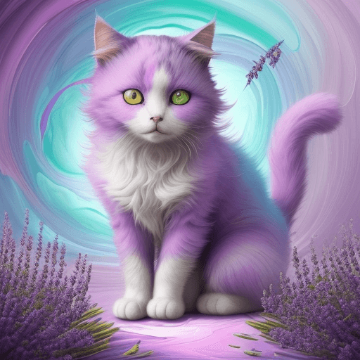 AI generated: envision a cat, where the colors transcend reality, incorporate surrealistic elements with a vibrant...