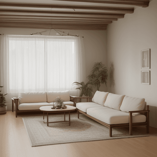 AI generated: High resolution photography interior design, ukrainian ethnic style, modern, light, minimalistic, 
...