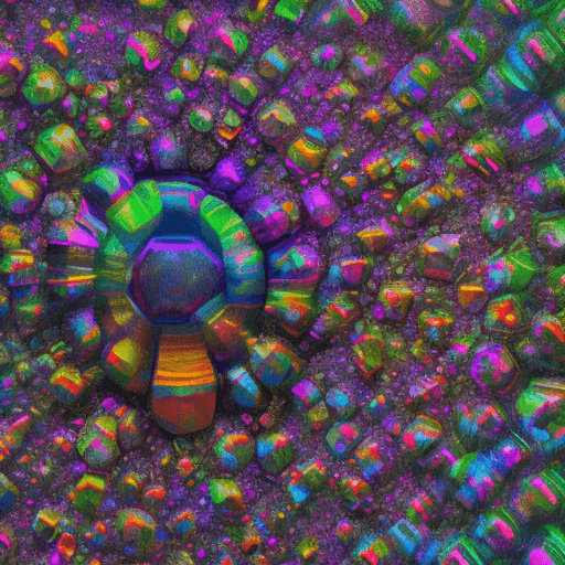 AI generated: Multicolored, multifaceted and crystalline, highly detailed photography
