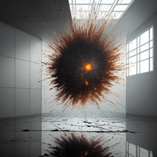 AI generated: explosion of glass , extremly realistic