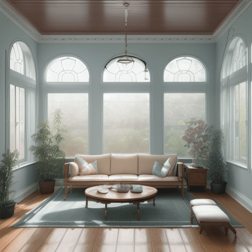 AI generated: High resolution photography interior design, dreamy sunken living room conversation pit, wooden floo...