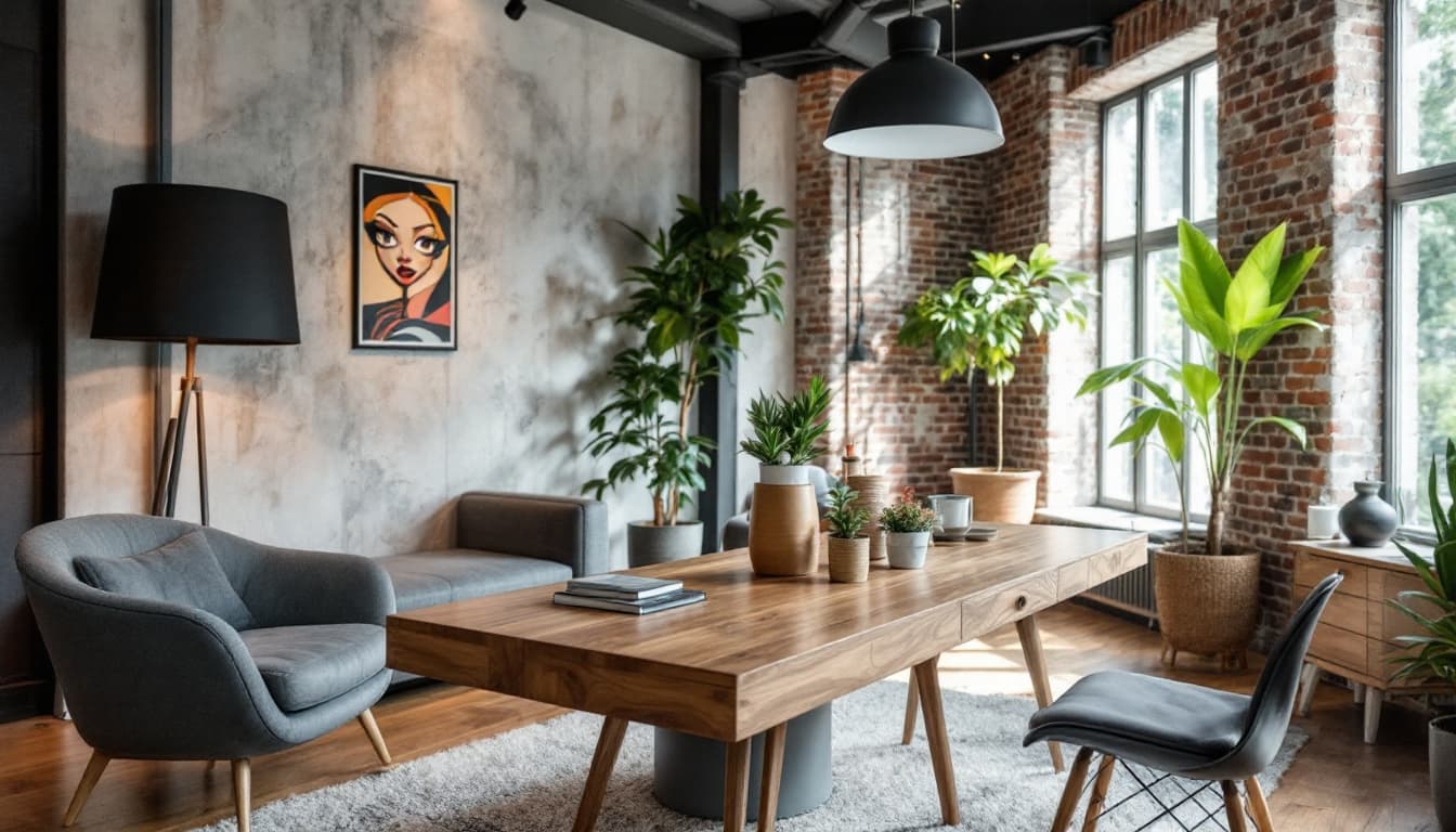 AI generated: Table in loft style