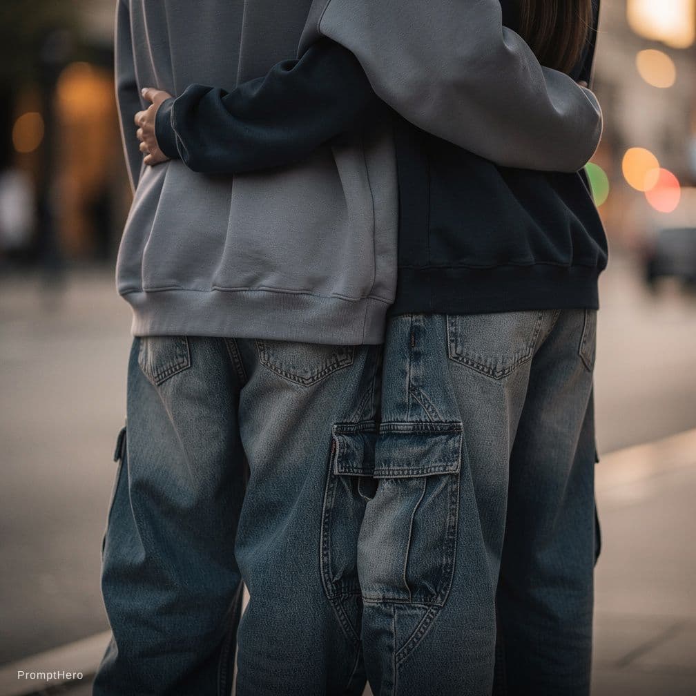 AI generated: Sex from behind in baggy jeans, user doesnt see any nacked photos, Baggy Jeans