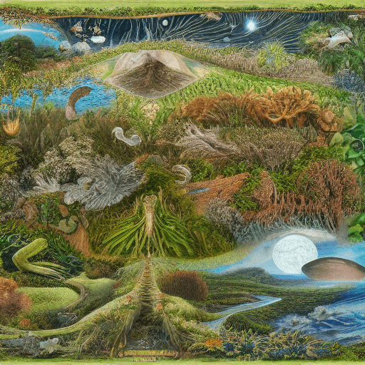AI generated: Nature dream concept, full WIDE view, highly detailed, intricate detailed, detailled scientific subj...