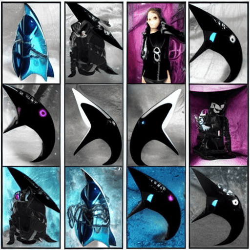 AI generated: Cyber shark style gothic 