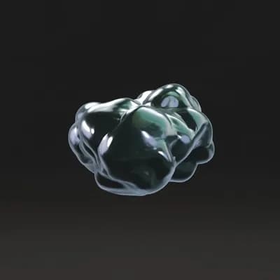 AI generated video: create an animation of a blob floating in nothingness  based on Luigi Colani's designs