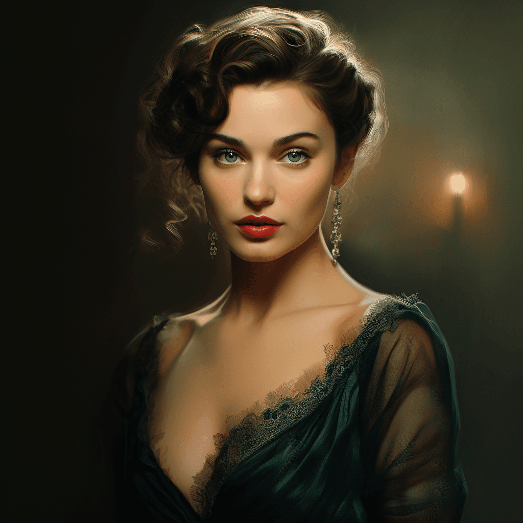 AI generated: Hollywood photo Rembrandt perfect green eyes, Front face, Front look, Full pose, fantastic face, cau...