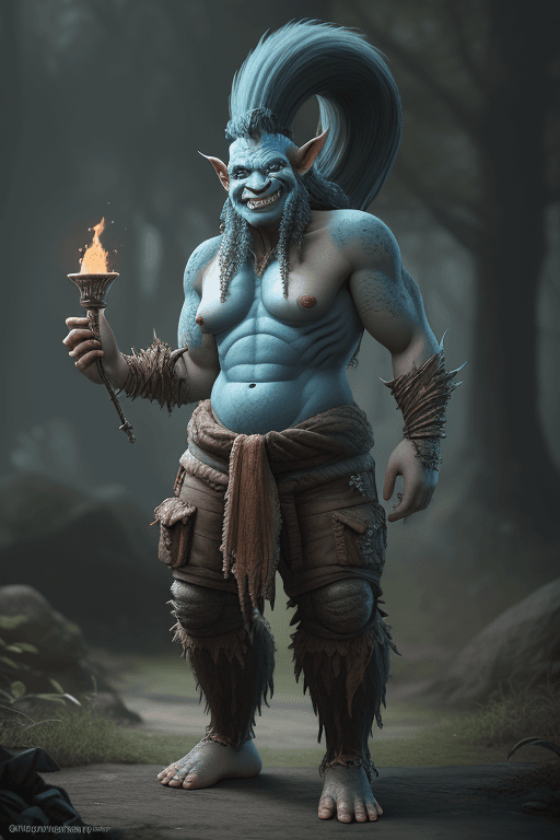 AI generated: fantasy troll, photorealistic, octane render, unreal engine, hyper detailed, hdr. --ar 9:16