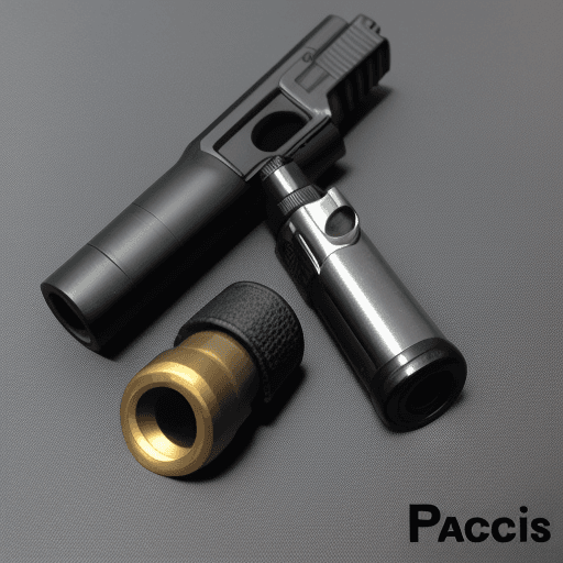 AI generated: pacifier with 9mm at the end