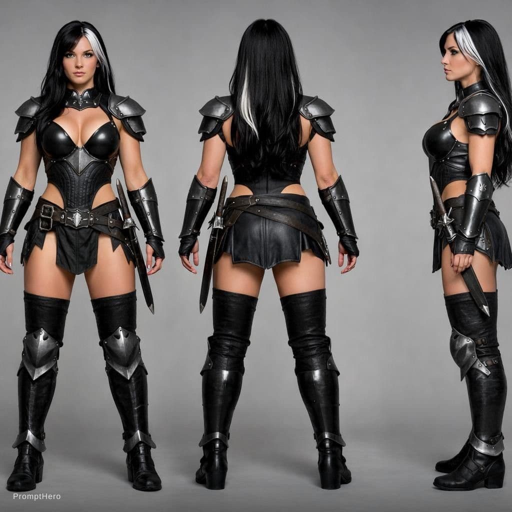 AI generated: score_9, score_8_up, score_7_up, score_6_up,

(Natural breasts), green eyes, ((black Hair, White Hig...