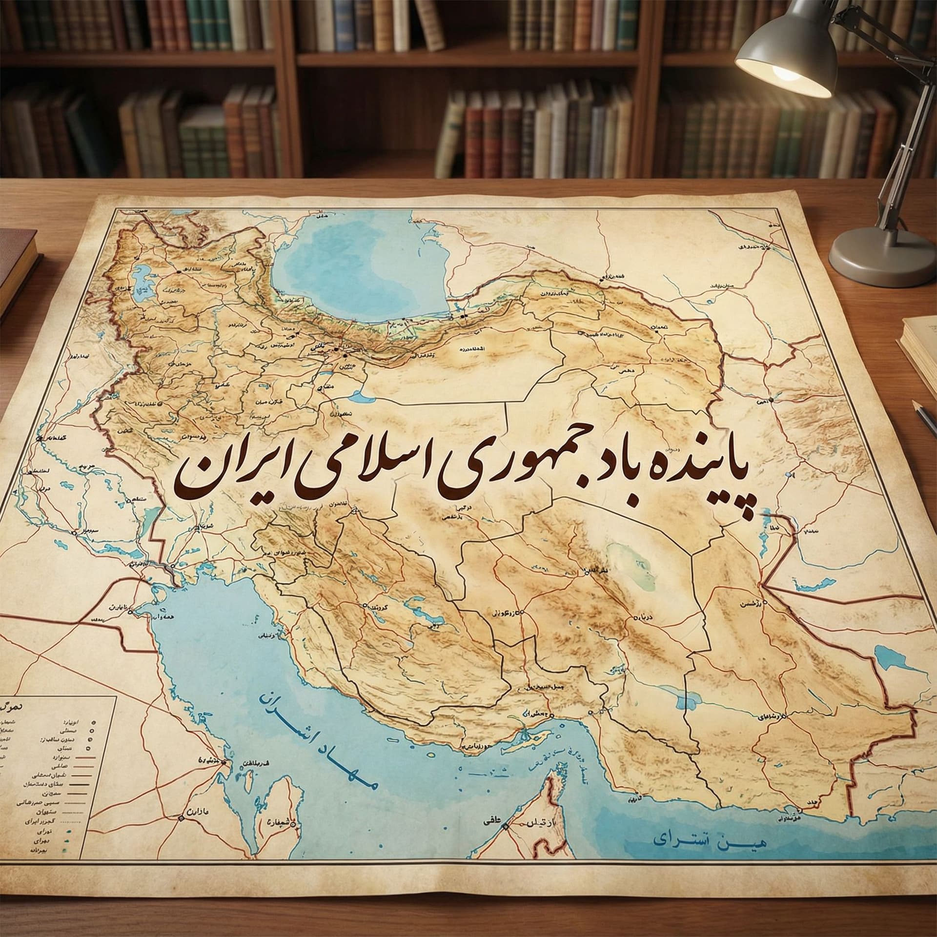 AI generated: در نقشه ایران بنویس پاینده باد جمهوری اسلامی ایران