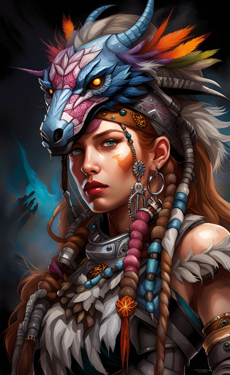 AI generated: A Surreal Ethereal Fantasy Anime Art Portrait Of Aloy