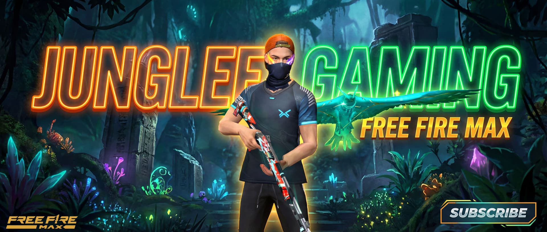 AI generated: Gaming yt banner channel name Junglee Gaming