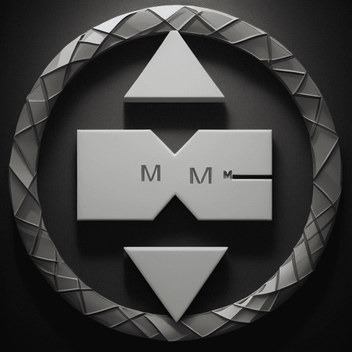 AI generated: Cross between realistic and artificial logo of the letter M and W interposed on top of each other wi...