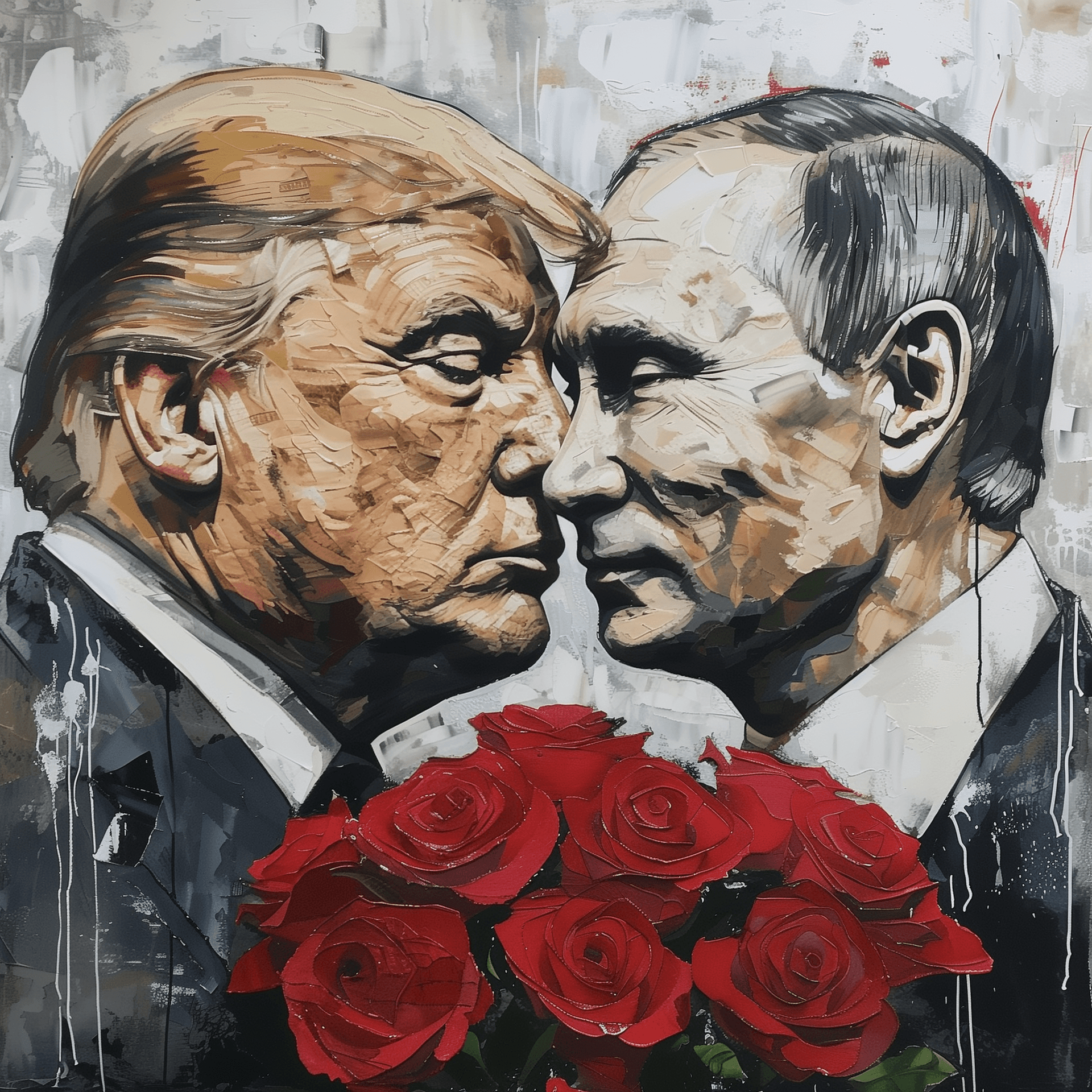 AI generated: trump, putin, roses --v 6