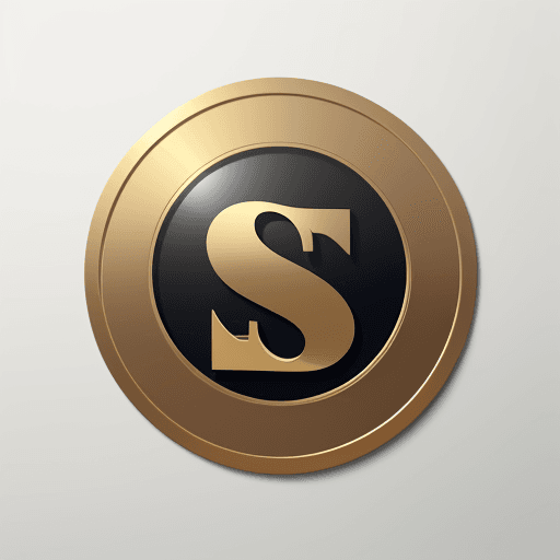 AI generated: simple logo design of bank emblem , flat 2d, vector, company logo, gucci sign style octane render, 8...