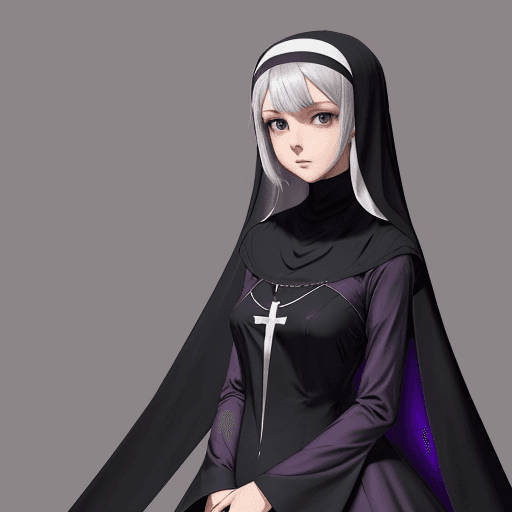 AI generated: Satella from rezero
Silver haired tall girl, purple eyes, black dress, black veil on her head, outfi...