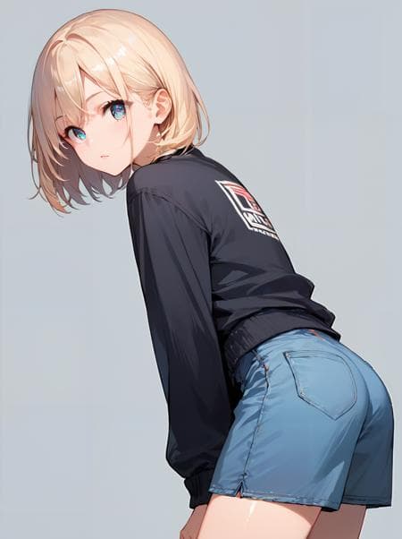 前屈み/bent over