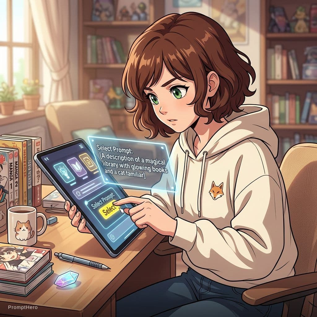 AI generated: Step 02：Select  
Step 02：Copy Prompt
Step 02: Paste prompt
Step 03: Preset :Anime
Step 04：Generate
