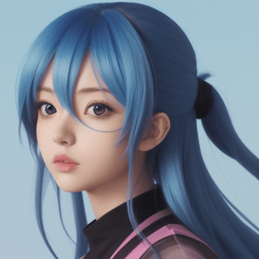 AI generated: anime pfp ,artist ,fusion of color 