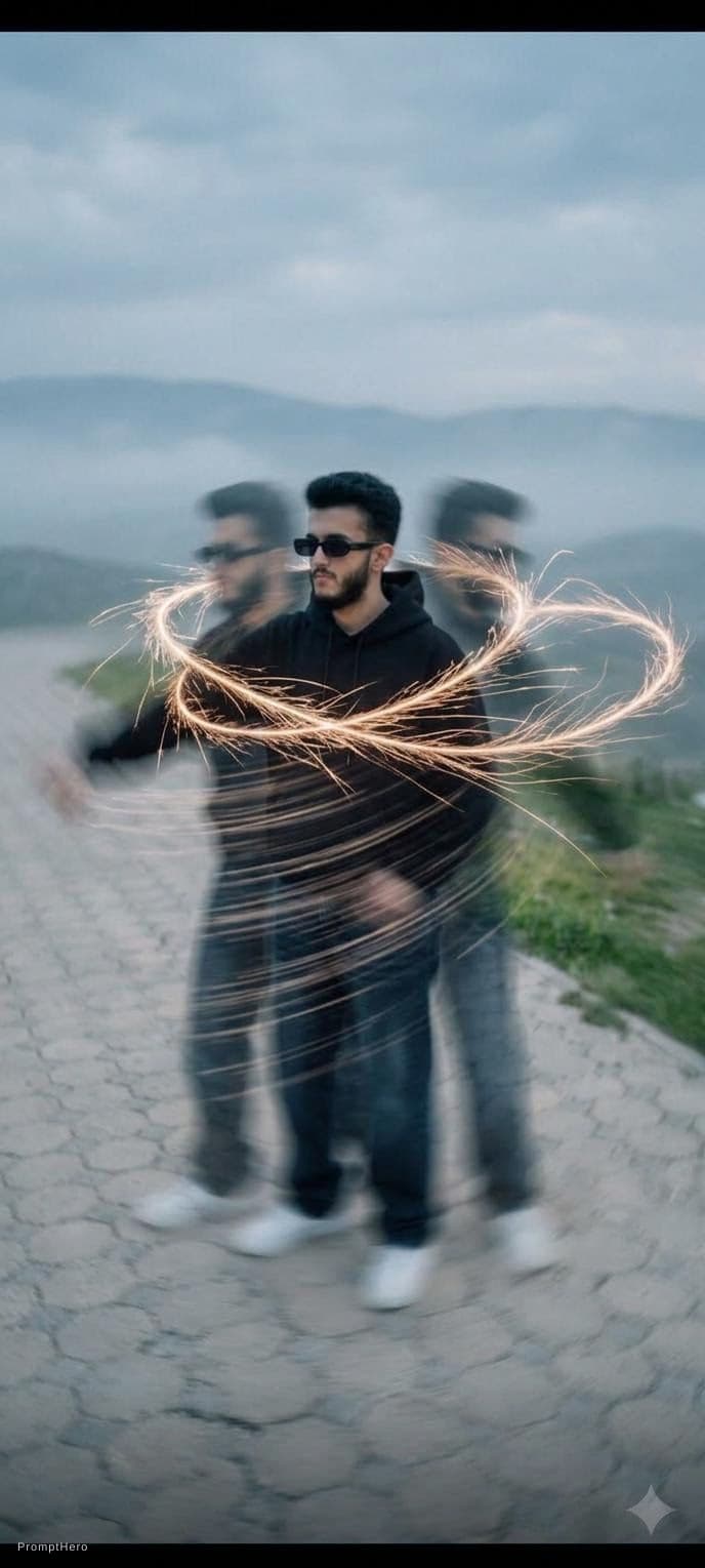 AI generated: duplication  fast moving shades