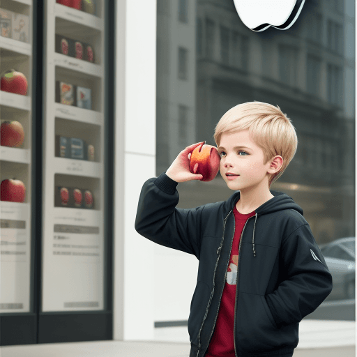 AI generated: apple with boy

