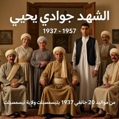 AI generated video: الشهيد جوادي يحيى
1937 - 1957
من مواليد 20 جانفي 1937 بتيسمسيلت ولاية تيسمسيلت، ابن الشهيد جوادي راب...