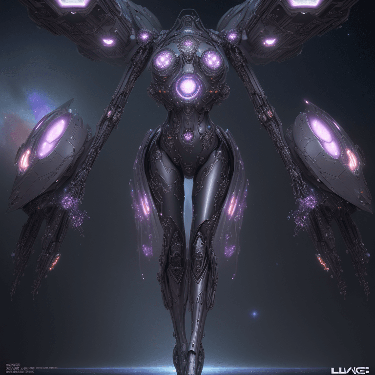 AI generated: In the depths of the cosmic nebula galaxy, a mirage of metal flowers emerges, their ethereal beauty ...