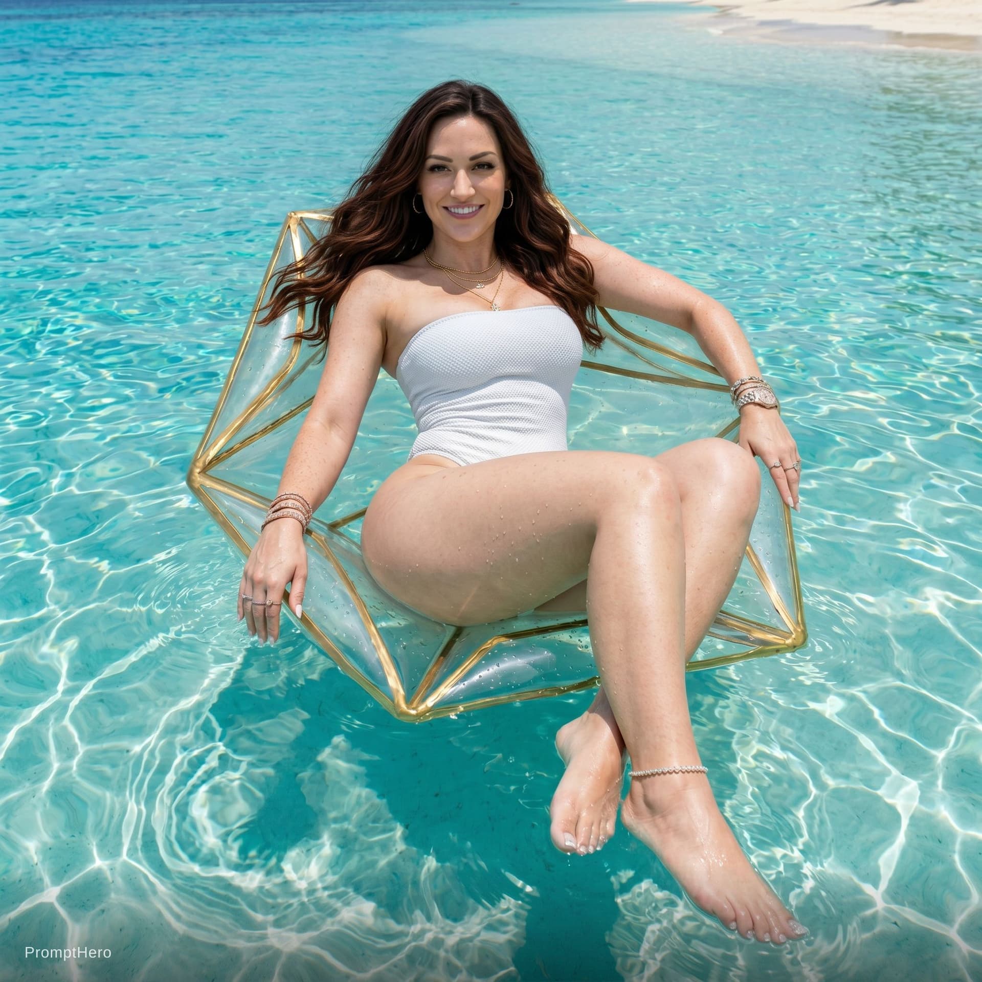 AI generated: Ultra-realistic luxury fashion editorial in 8K, vertical 9:16 — BILLIONAIRE FLOATING IN CRYSTAL-CLEA...