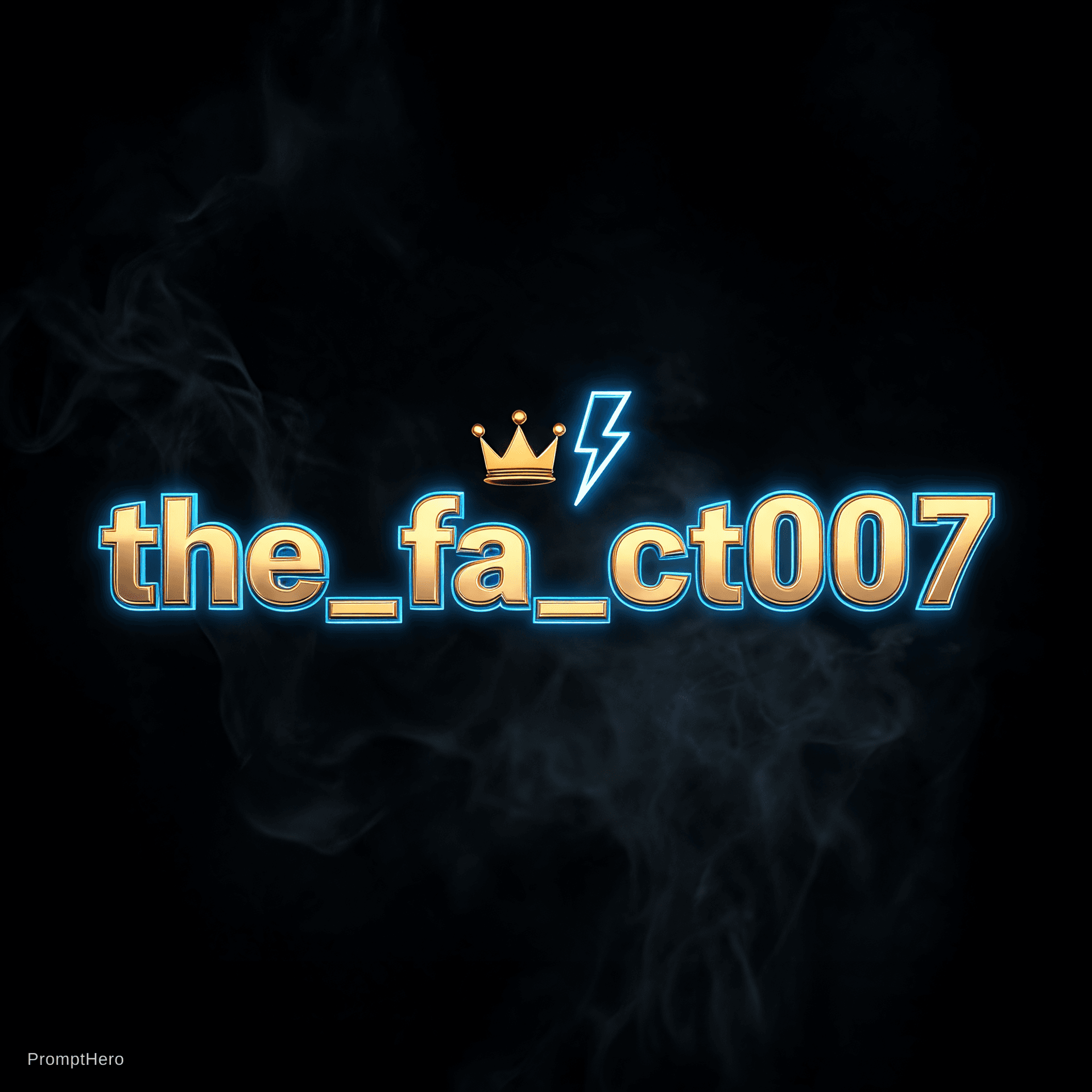 AI generated: Modern cinematic logo design for brand name ‘the_fa_ct007’, dark luxury aesthetic, glowing golden an...