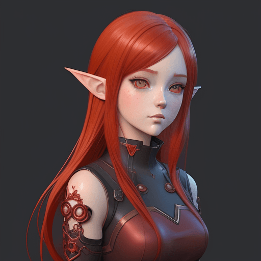 AI generated: red haired girl, detailed digital anime art, loish and wlop, cute detailed digital art, adorable dig...