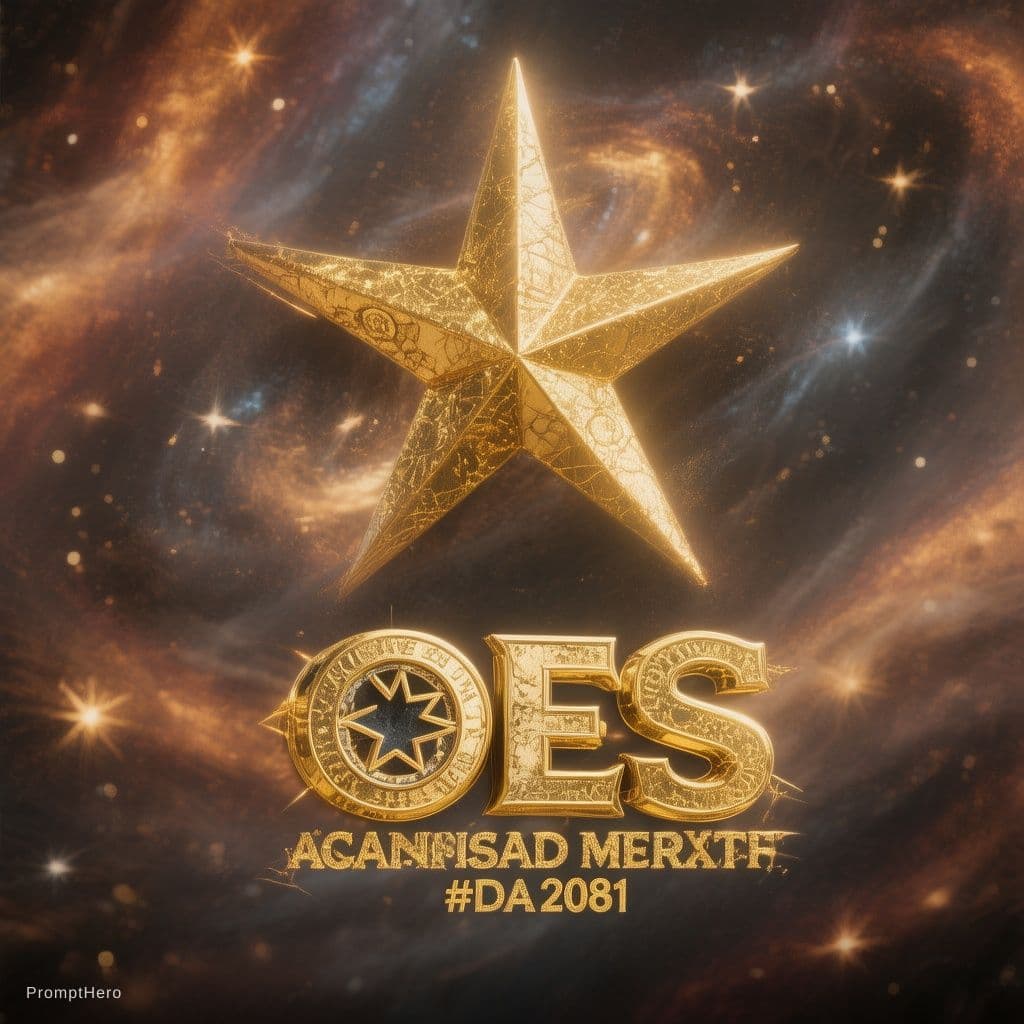 AI generated: A OES chapter name with the OES star in the background Adah #2081
