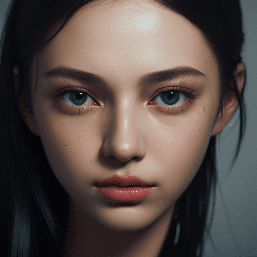 AI generated: a fine art cinematic photography portrait of a women, close up, blindfolded with a brushstroke, face...
