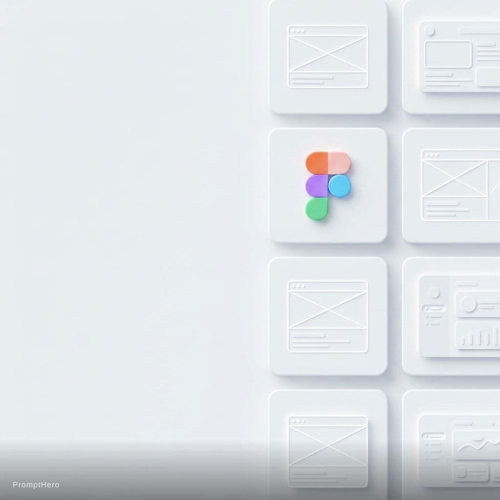 AI generated: A clean bright light-theme bento box grid layout for a UI/UX designer portfolio, ultra-wide 4:1 rati...
