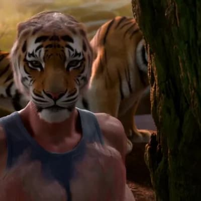 AI generated video: tiger