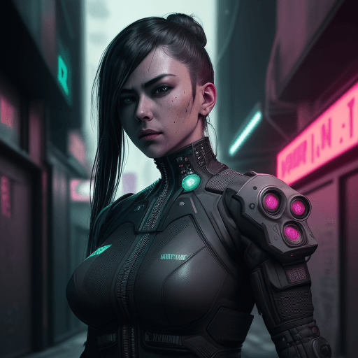 AI generated: hyperrealistic and intricate detailed full-length portrait| full shot| woman wearing combat uniform|...