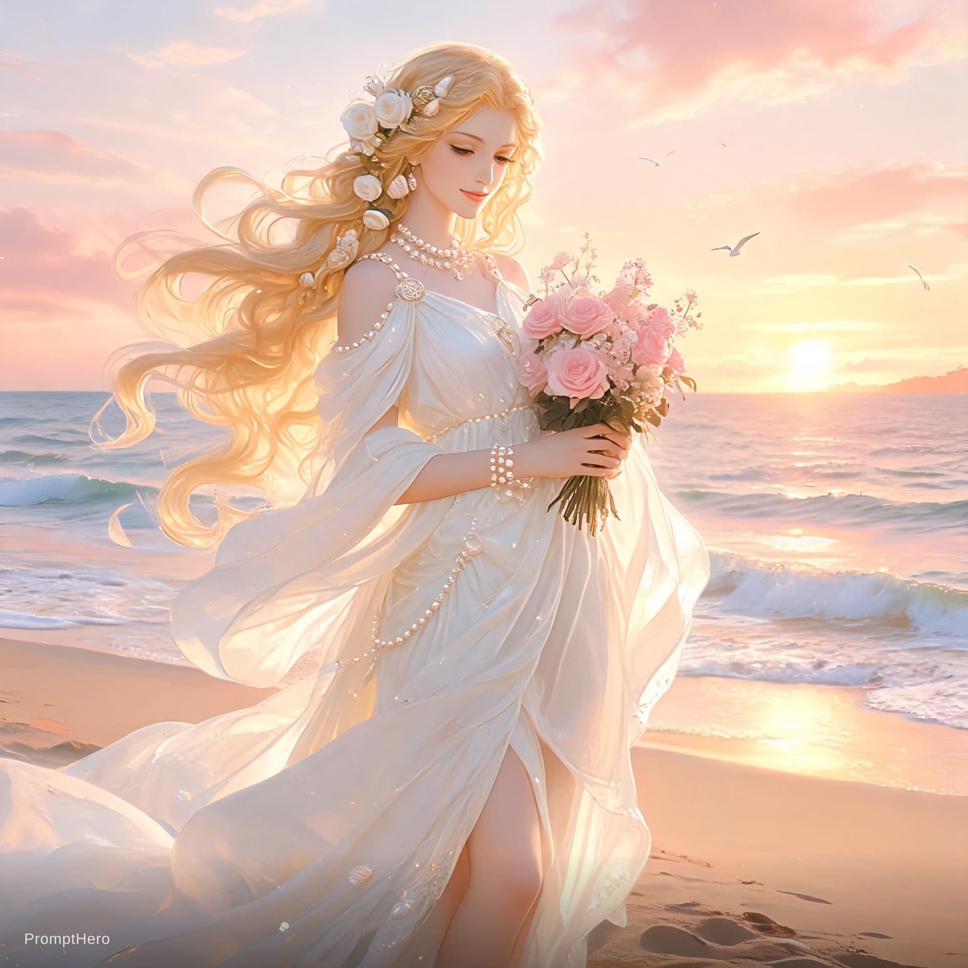 AI generated: the beautifull goddess Aphrodite