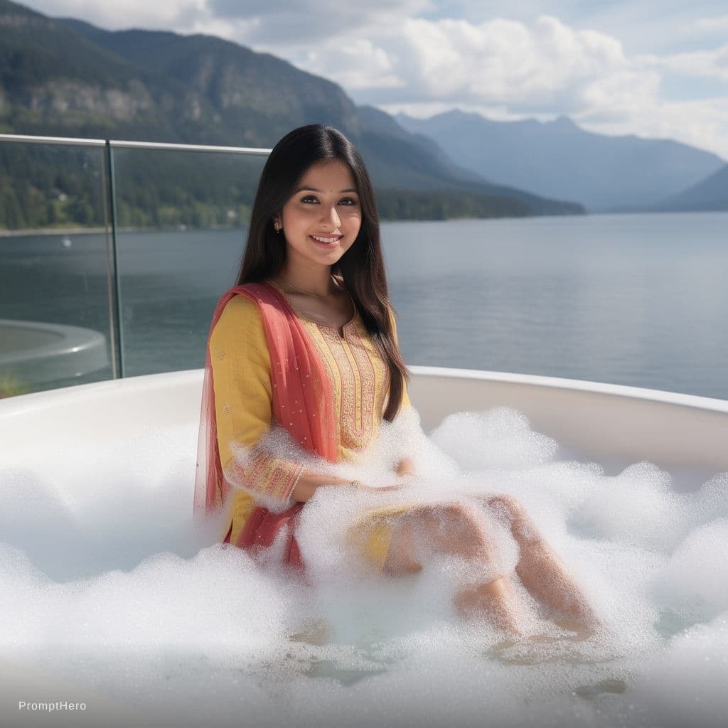 AI generated: A highly detailed, photorealistic, cinematic medium-full shot of a beautiful young East Asian woman ...