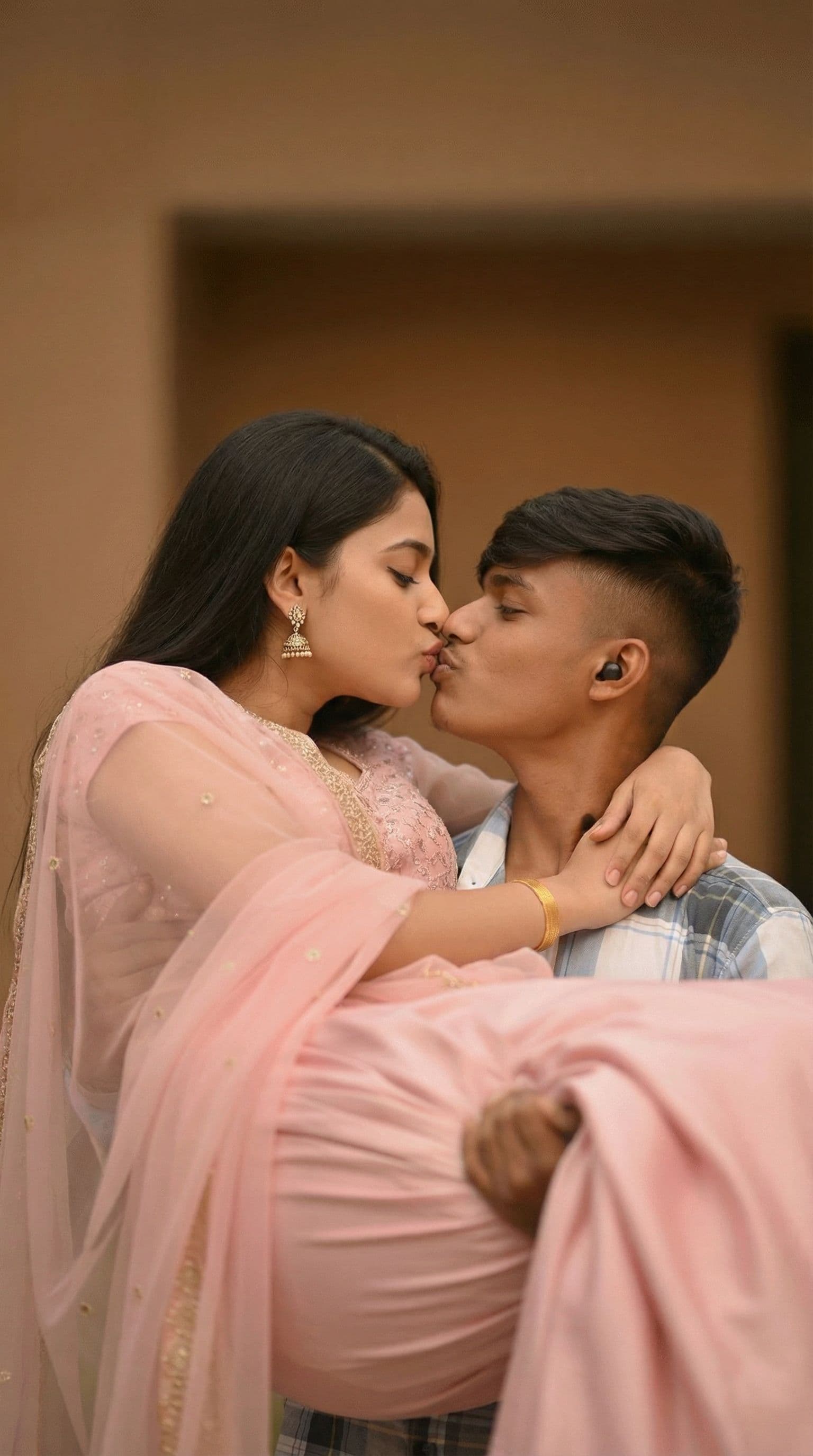 AI generated: Kissing couple video
