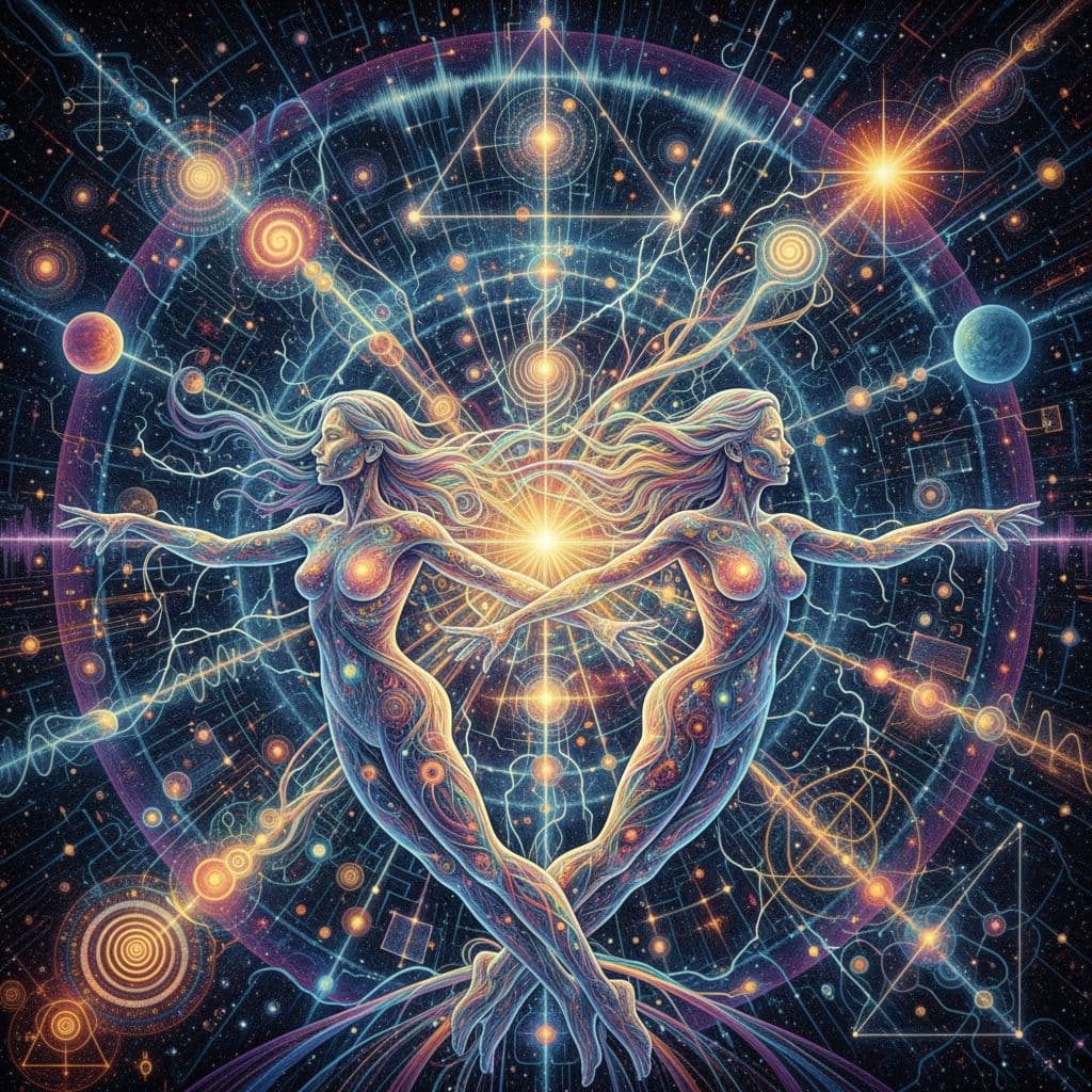 AI generated: Psychedelic, surreal, highly creative. A stunning illustration of an ethereal neural network organis...