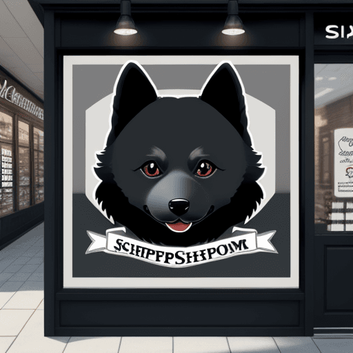 AI generated: schipperke logo for a grooming storefront