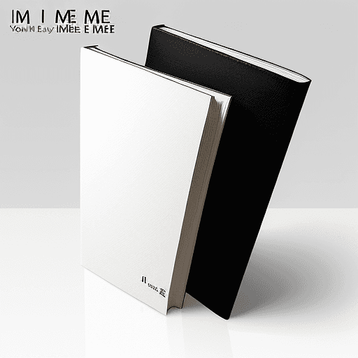 AI generated:  premium book cover design, plain, White, written "I M ME", 2K, 4K