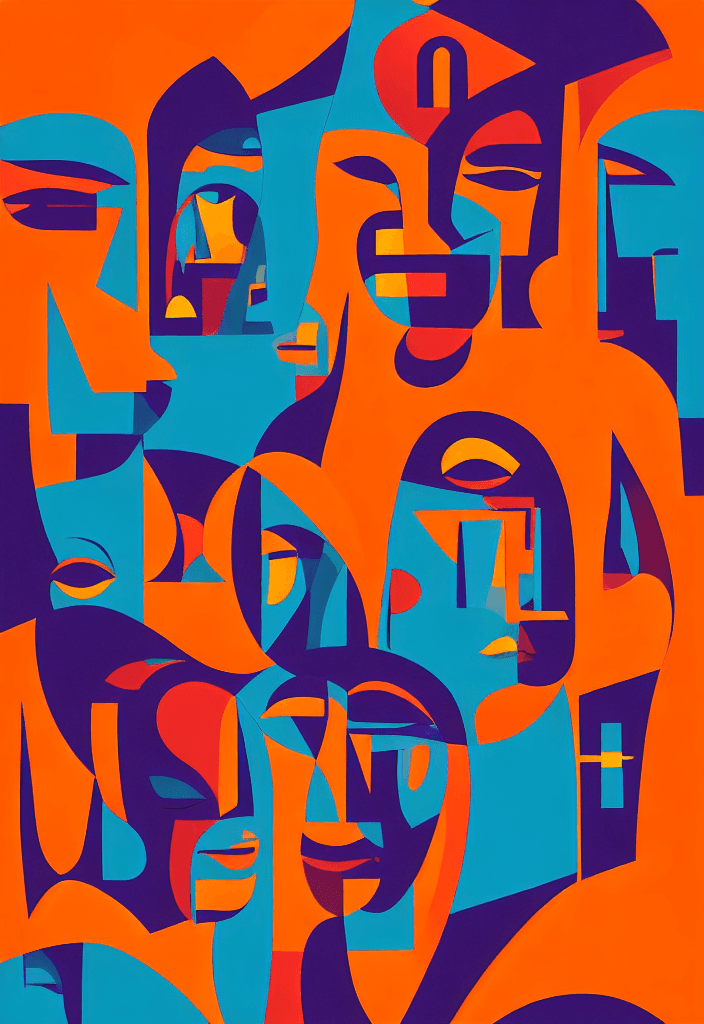 AI generated: female face, in the style of afrofuturism, george callaghan, engineering/construction and design, po...