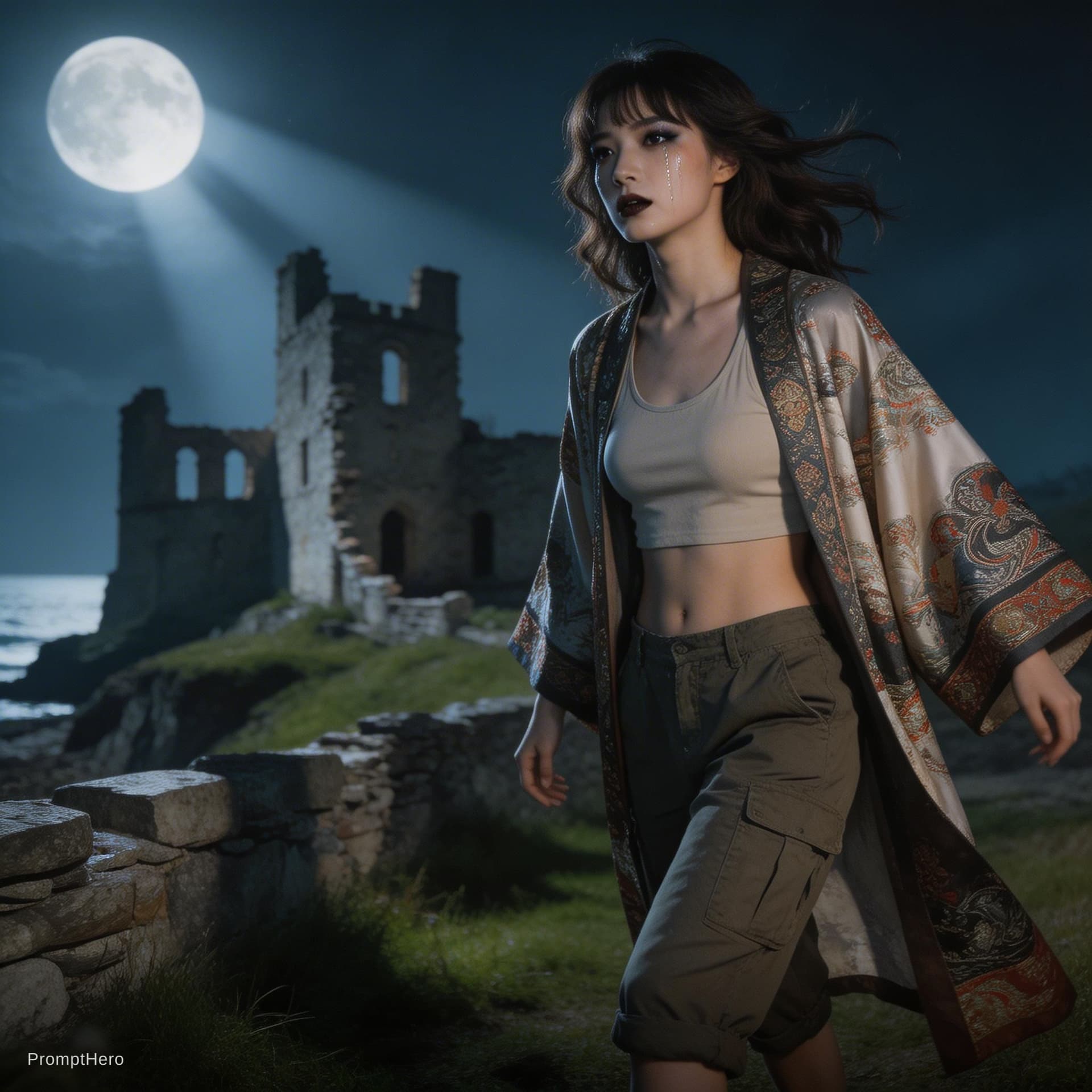 AI generated: (full body:1.5),cinematic film still cinematic photo, gothic, Best Quality,Masterpiece:1 2),(Photore...